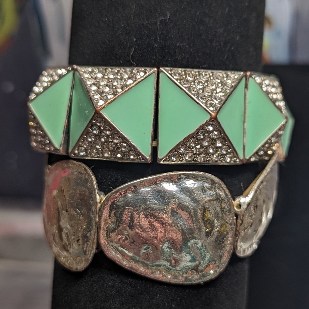 Two Vintage Stretch Bracelets Bundle - image 3